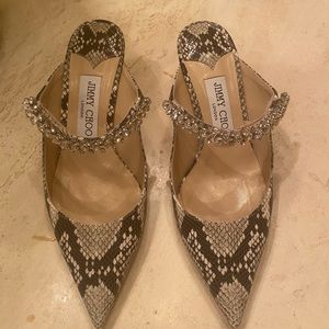 Jimmy Choo BING SNAKE PRINT 65 mm. NWT